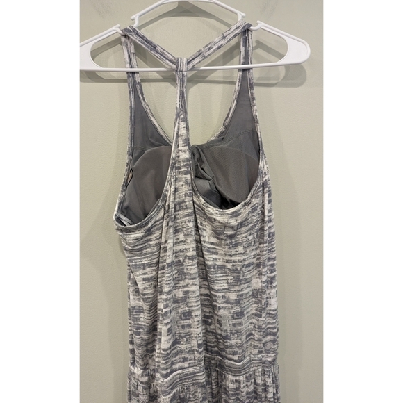 Athleta Silver Shimmer Cressida Racerback Maxi Dress Size Medium - Picture 4 of 10